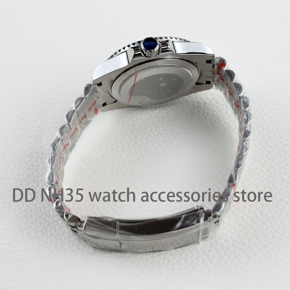 Dive NH35 Case 40mm Stainless Steel Sapphire Glass Fit NH35 NH36 movement 28.5mm Dial GMT Sub Yacht Watch Case Jubilee Bracelet