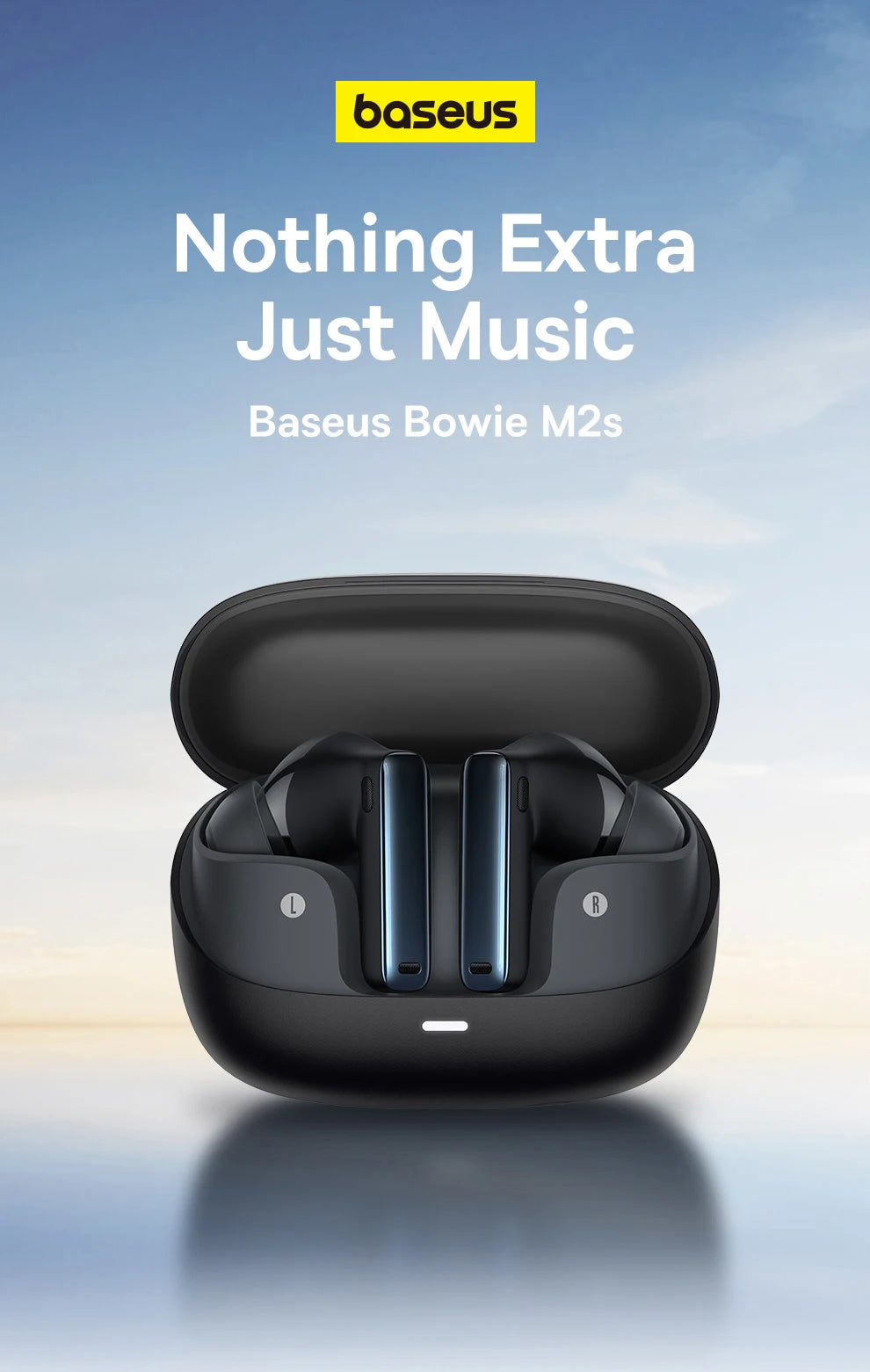 Baseus Bowie M2s ANC Earphone Bluetooth 5.3 Hybrid -48dB Noise Cancellation Wireless Headphone Support 3D Spatial Audio Earbuds