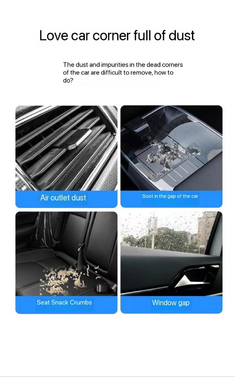 Car Air Vent Cleaning Soft Brush with Casing Car Interior Cleaning Tool Artificial Car Brush Car Crevice Dusting Car Detailing