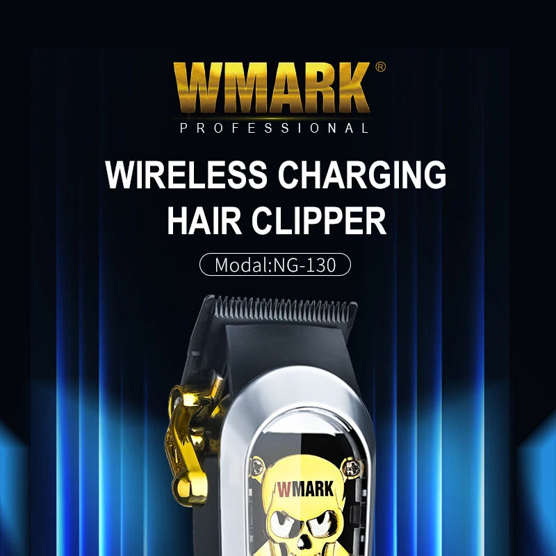 WMARK NG-130 Wireless Charging Hair Clipper High Speed Professional Type-C Rechargeable Hair Cutter With Charge Stand