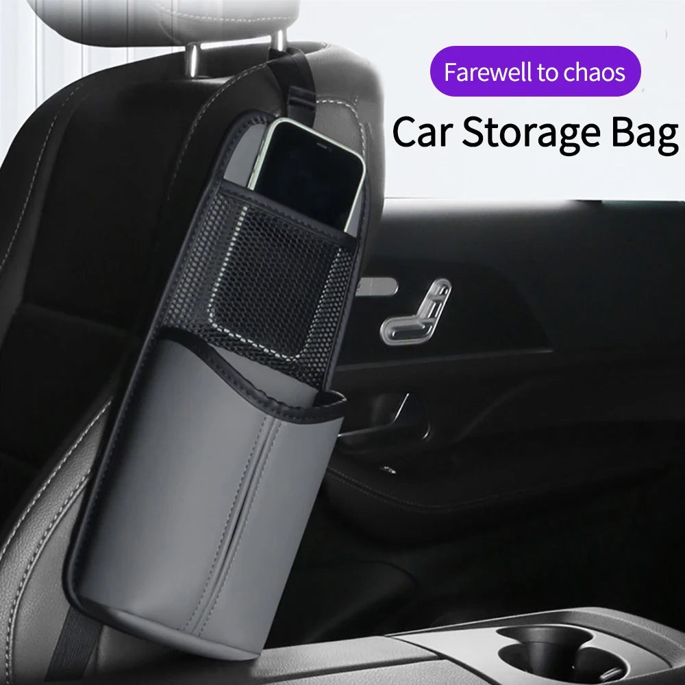 Car Seat Side Organizer Auto Seat Storage Hanging Bag, Phones,Drink,Stuff Holder with Mesh Pocket for Cars, SUV & Truck