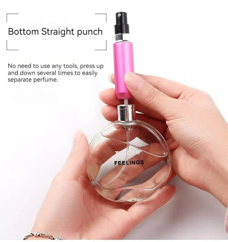 5ml Perfume Sub-bottles Bottom Filling High-end Portable Press Spray Small Spray Bottle Empty Bottle Sample Subpackaging Device