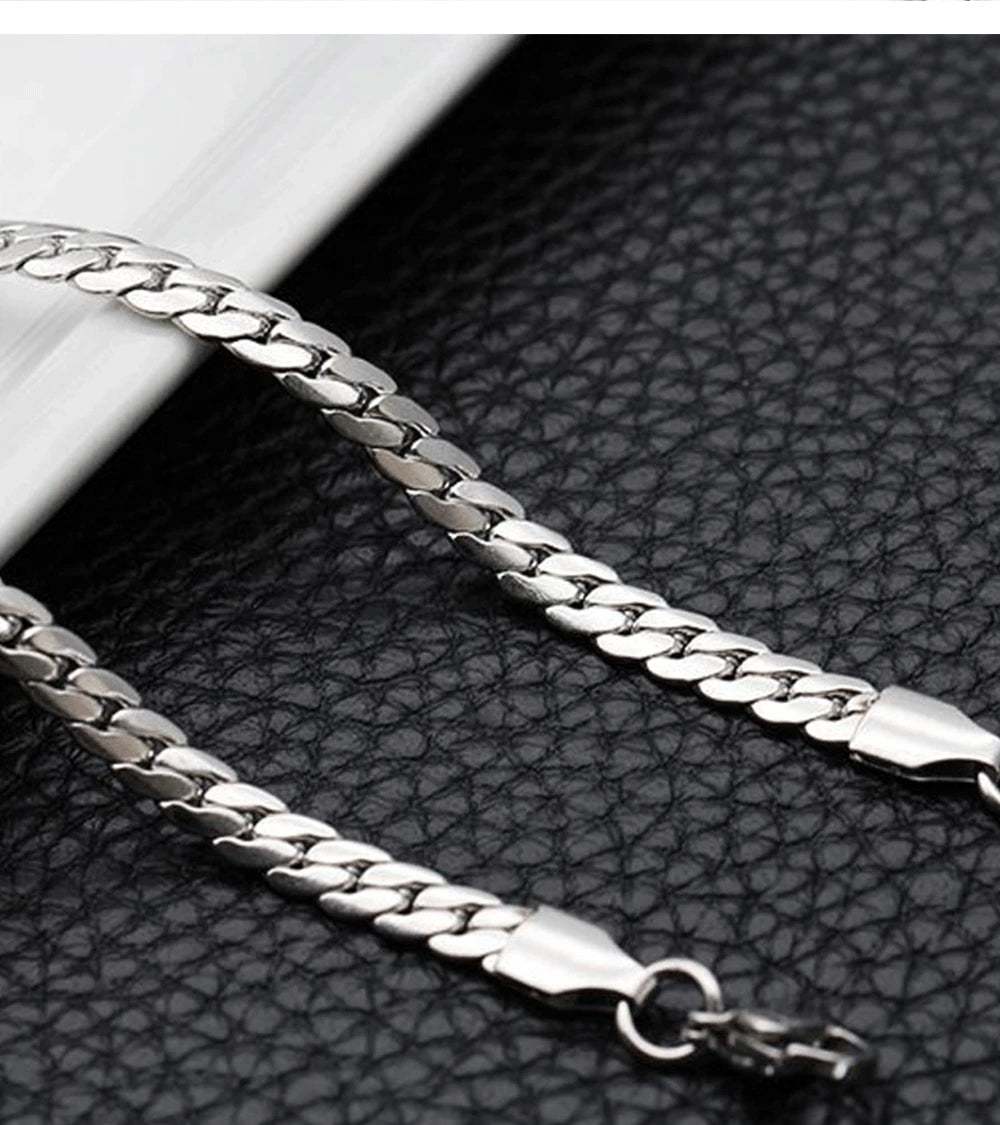 Cuban Link Chain Necklace Stainless Steel Long Chain For Men Women Jewelry Gifts