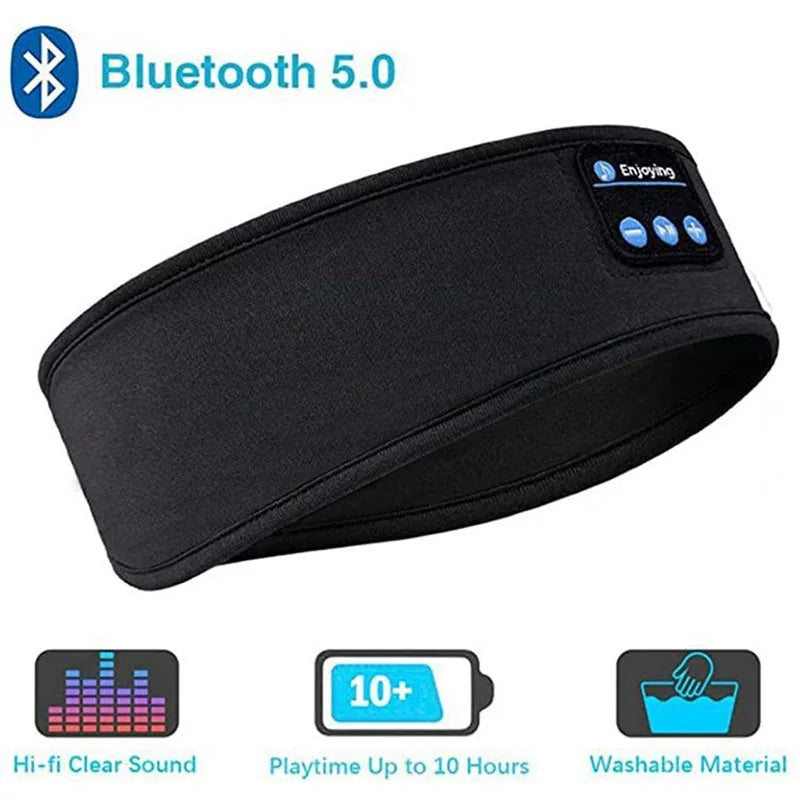 Bluetooth Wireless Headphones Sleep Eye Mask Headset Soft Elastic Comfortable Sports Headband Bluetooth Music Earphone