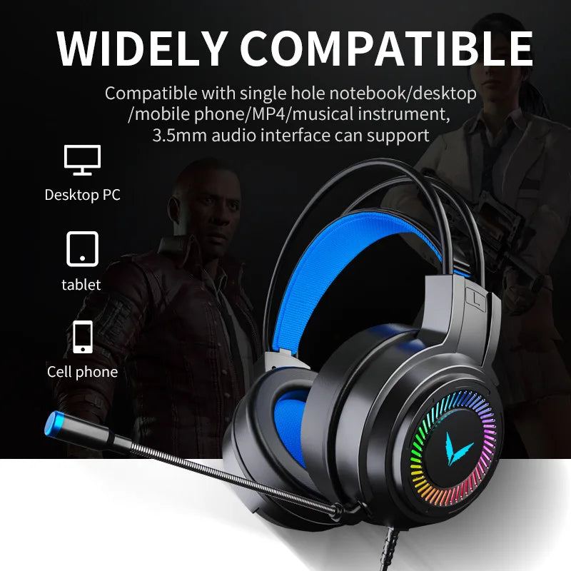 G58 Gaming Headset Wired 7.1 Stereo Channel Headset Bass Earphone Headphone With Mic for Computer Pc Gamer Foldable