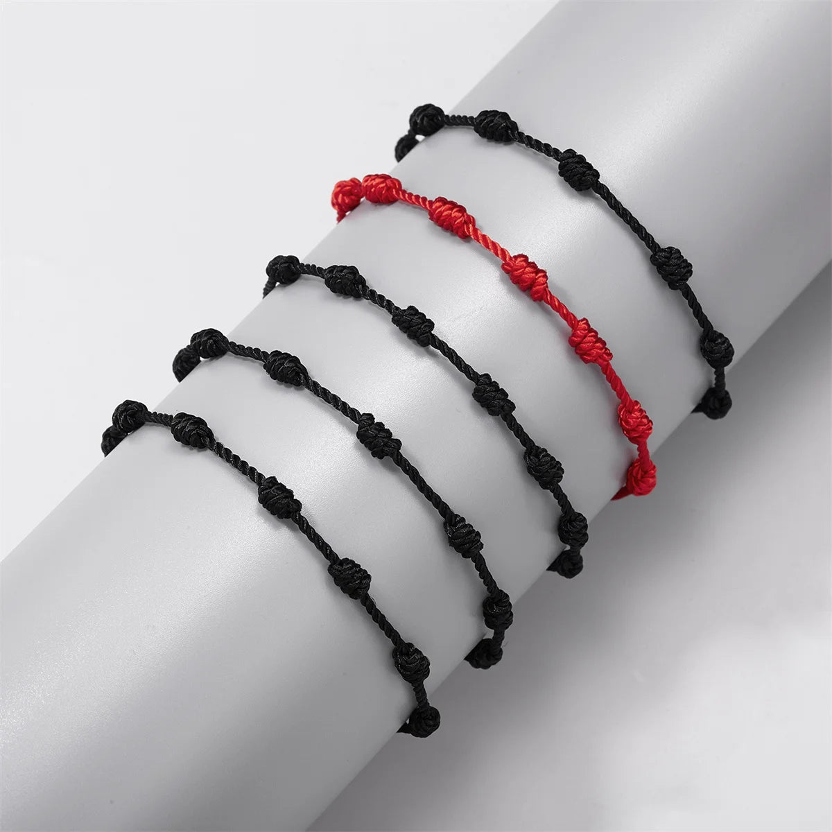 2Pcs/Set 7 Knots Red String Bracelet for Women Men Lucky Amulet Handmade Rope Bracelets Friendship Couple Wristband Jewelry Gift