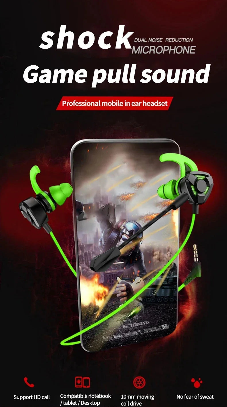 Headset Gamer Headphones Wired Earphone Gaming Earbuds With Mic For Pubg PS4 CSGO Casque Phone Tablet Laptop Universal Game