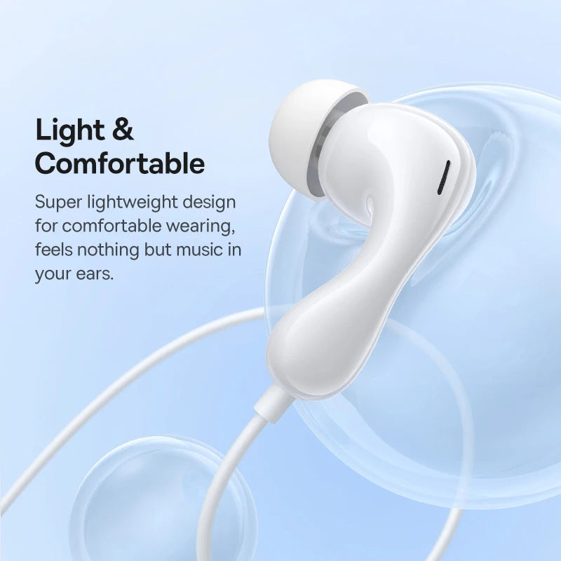 Baseus Encok CZ20/HZ20 Wired Earphone Type-C/3.5mm Jack Hi-Res Audio with Mic Wired Headset For Laptop Computer Tablet Cellphone