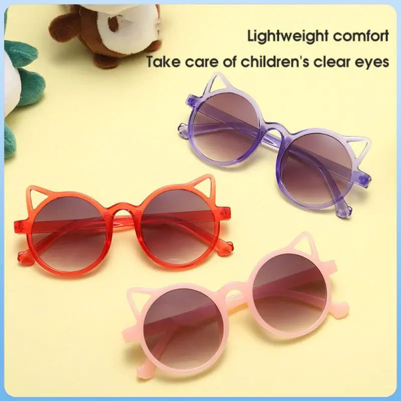 Baby Summer Sunglasses Transparent Cartoon Personality Plastic Eyewear Kid Colorful Travel Beach Round Frame Очки Солнечные