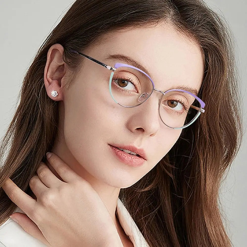 Blue Light Blocking Women Designers Eyeglasses Optical Spectacle Computer Eye Protection Glass Fashion Eyewear