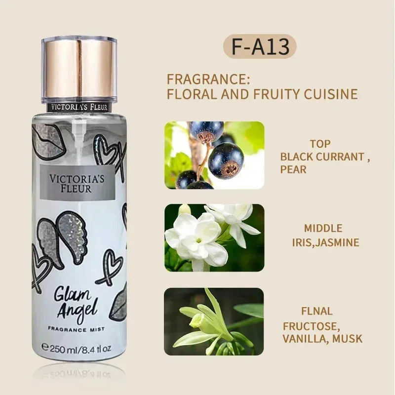 Body Spray Flower Fruit Lasting Natural Plant Love Spell Scent Velvet Petal Fragrance Crushed Flash Gold Deodorant 250ml