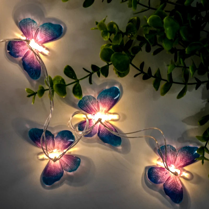 LED Butterfly light string Decor dream Fairy butterfly Lights Decorative Lighting for girl bedthroom Party Wedding decor props