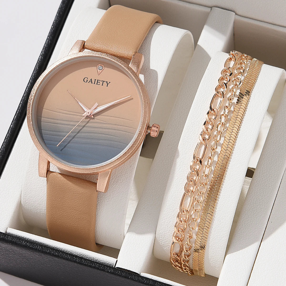 GAIETY Elegant Simplicity Ladies Dress Wristwatches Women Fashion Watches Luxury Casual Gradient Colours Female Quartz Leather