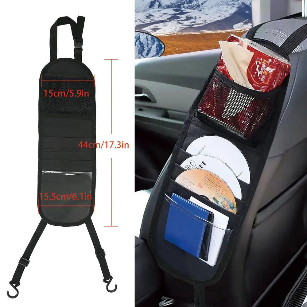 Car Seat Side Bag Multi-Pocket Drink Holder Multipurpose Mesh Pocket Car Phones Stuff Holder For Men Women Wallet