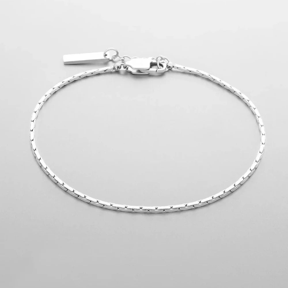 ELANDIS No Color Loss Jewelry Bracelet Minimalist Men's Stainless steel Waterproof White gold Bracelet Wholesale Direct Sale