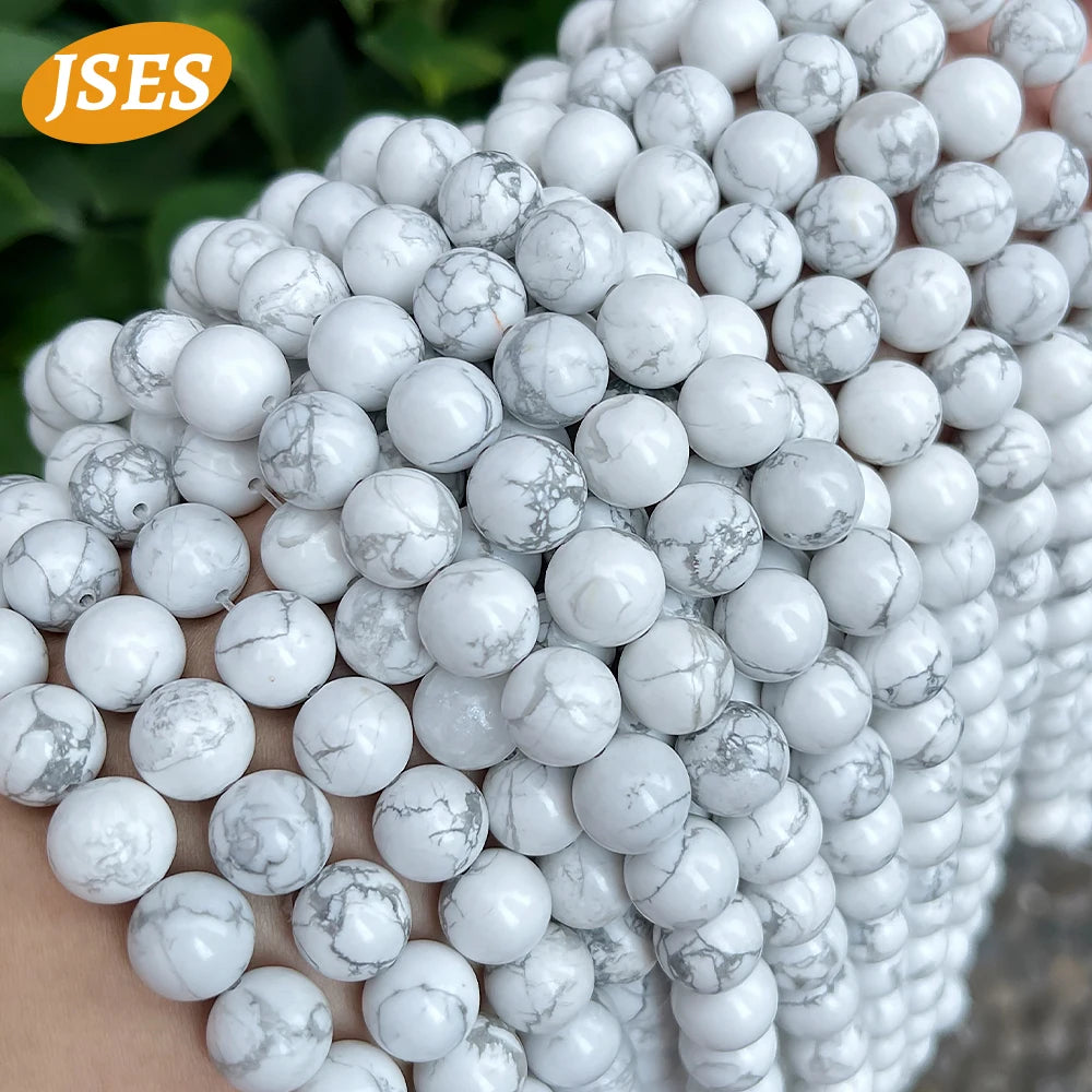 AA Natural White Howlite Turquoise Strand Loose Beads for Jewelry Making Bracelets Necklace DIY Beads Accessorries Wholesale