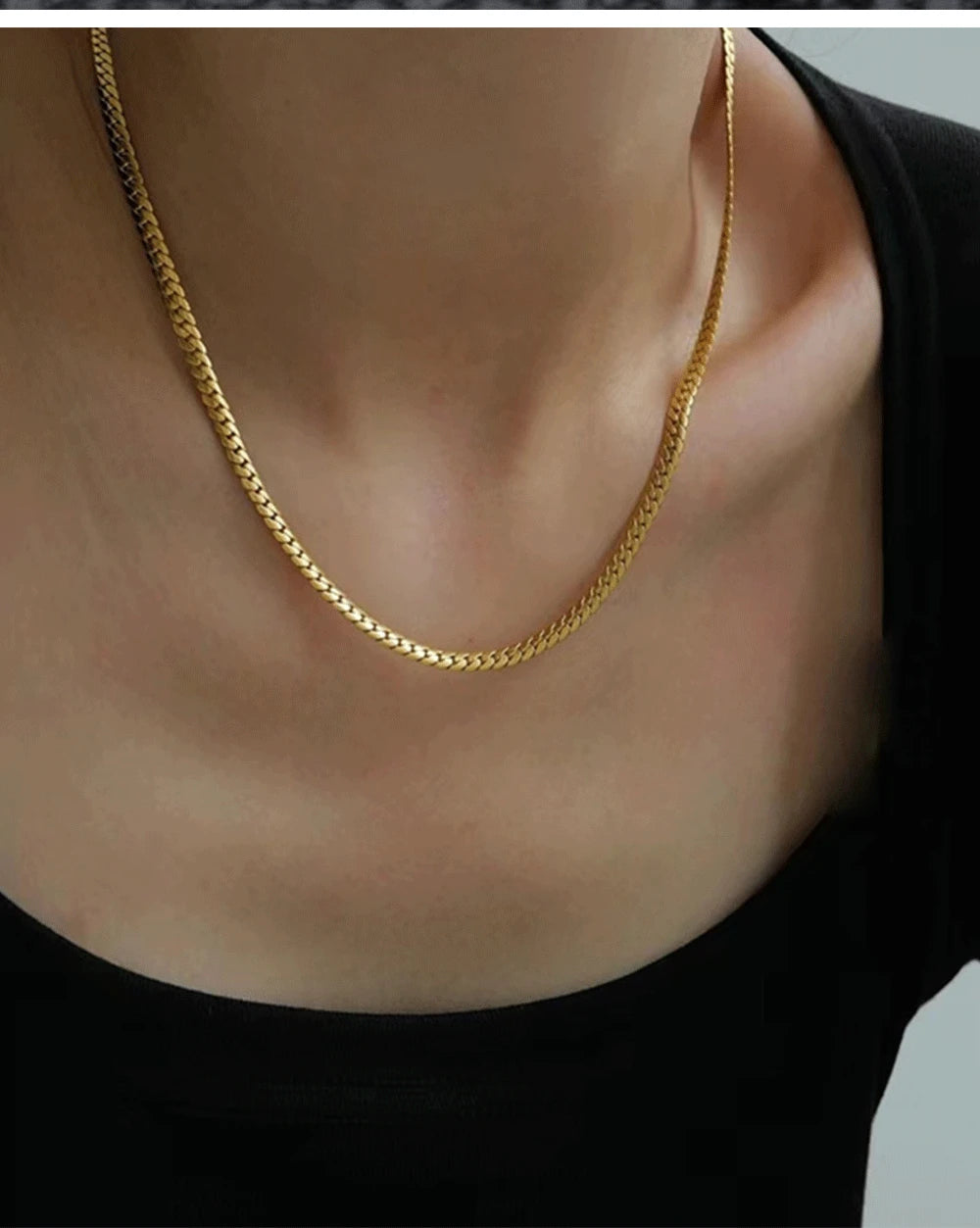 Cuban Link Chain Necklace Stainless Steel Long Chain For Men Women Jewelry Gifts