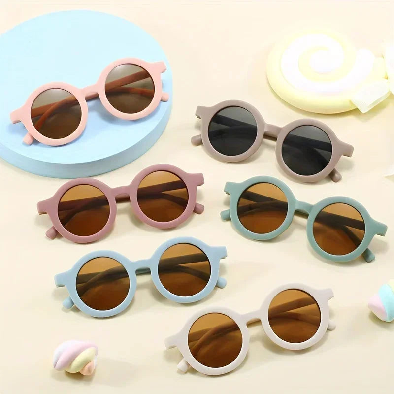 Stylish Sunglasses For Kids Circle Cute sweet and fresh Perfect for Boys and Girls Outdoor Sports Party Vacation Travel