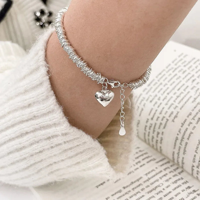 VENTFILLE 925 Sterling Silver Pearls Bamboo Knots Bracelet for Women Girl Simple Korean Jewelry Birthday Gift Dropshipping