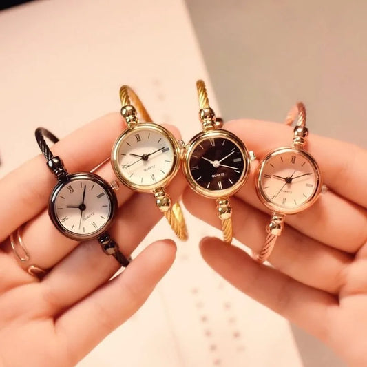 Fashion Bracelet Watches for Women Luxury Stainless Steel Retro Ladies Quartz Wristwatches Women Dress Clock 여자시계