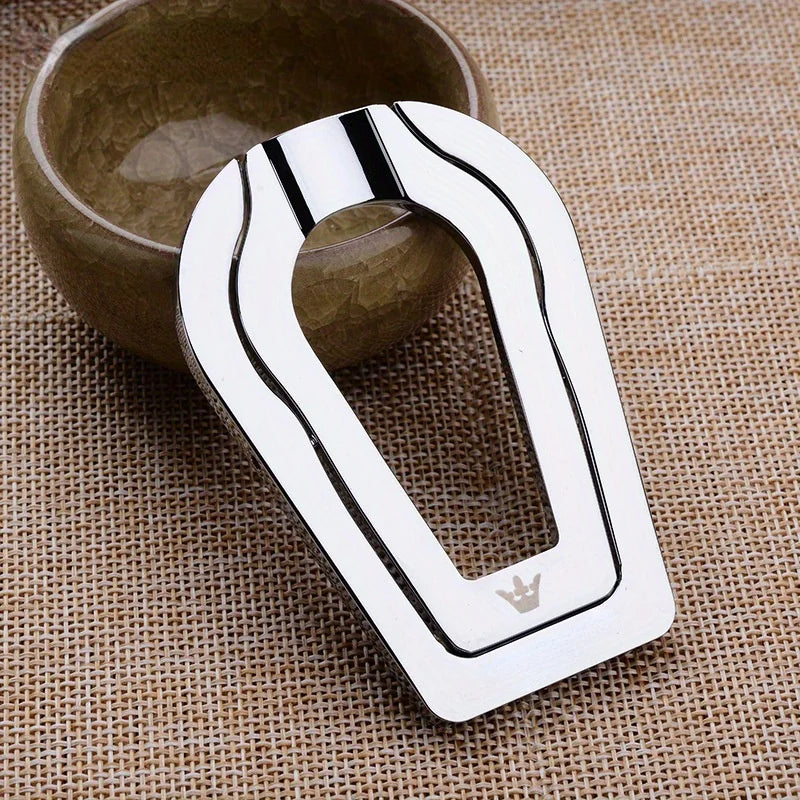 1Pc New Stainless Steel Classic Men's Cigar Holder Exquisite Gift Pipe Holder Easy To Carry and Foldable