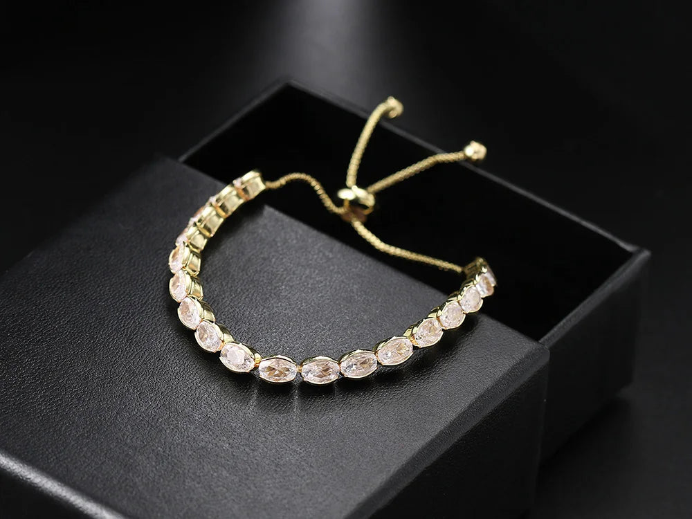 Fashionable Zircon Tennis Bracelets for Women Dazzling Various Shape Crystal Chain on Hand Trend Sexy Party Accessories Jewelry