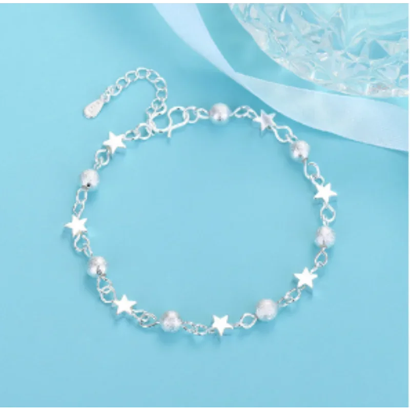 925 Sterling Silver Double Layer Pearl Bracelet for Women Girl Design Bead Korean Jewelry Dropshipping Charm Bracelet