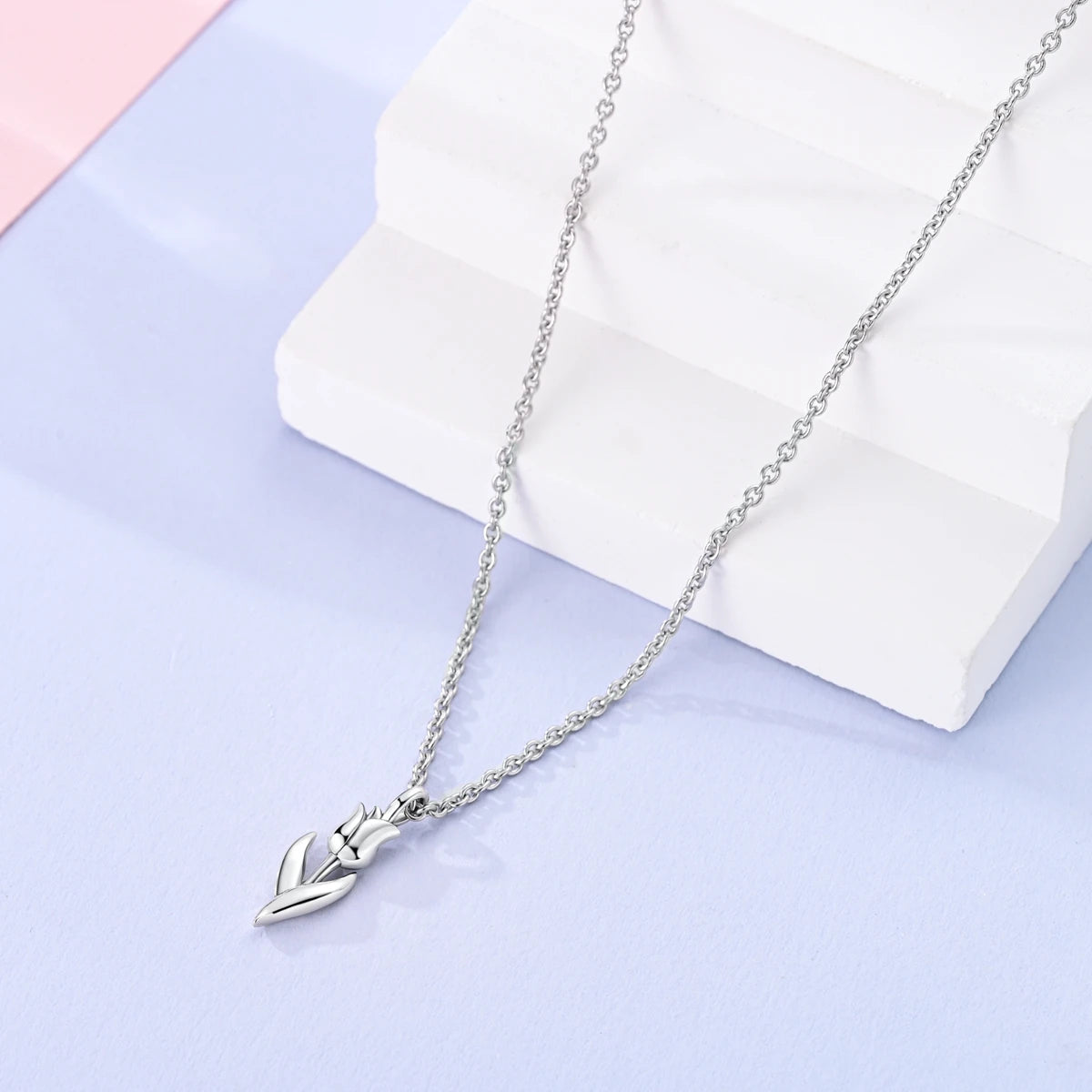 Original 925 Sterling Silver Necklace For Women Class Style Heart Shape Romantic Style High Quality Women Necklace Jewelry Gift