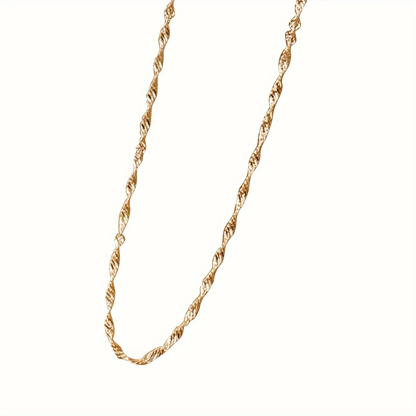 Exquisite Gold Plated Stainless Steel Thin Chain Necklace for Women Simple Style Clavicle Chain Female Jewelry