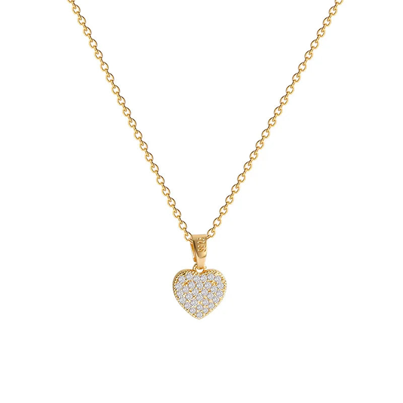 XIYANIKE 316L Stainless Steel Gold Color Love Heart Necklaces For Women Chokers 2021Trend Fashion Festival Party Gift Jewelry