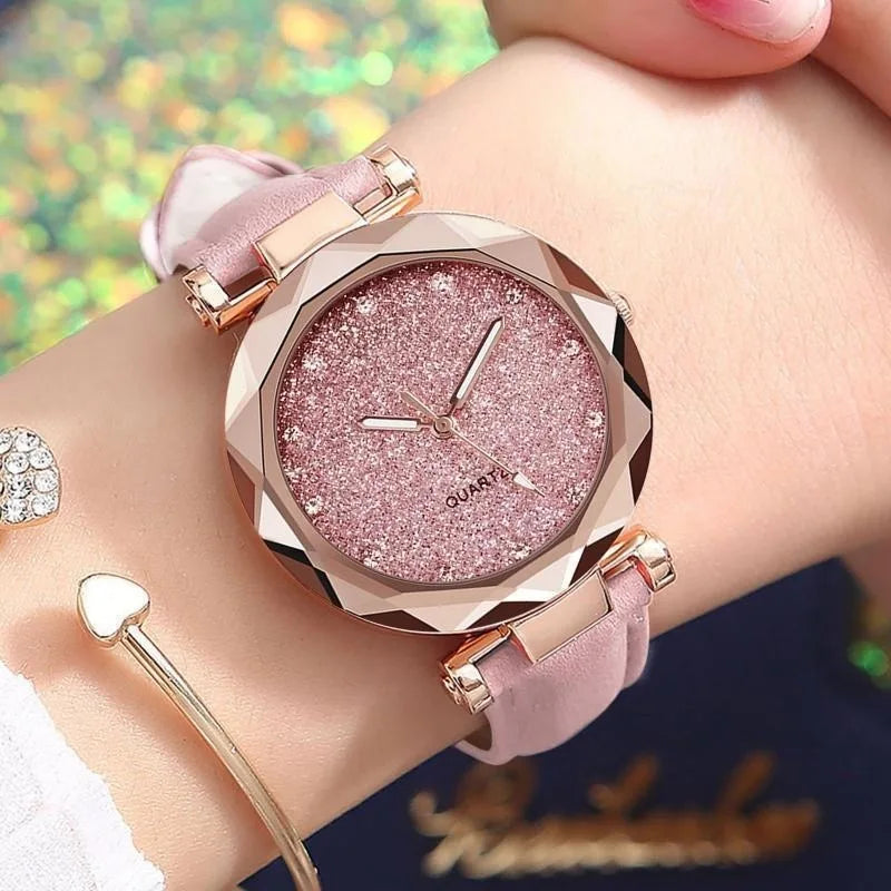 Ladies Women Quartz Watch Causal Dress Watches Leather Strap Watch