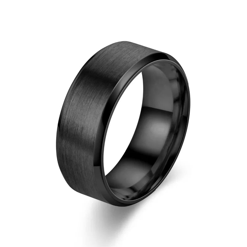 Stainless Steel Tungsten Ring for Men and Women, 6 Colors, Brushed Surface, Wedding Band, Couples Jewelry, Accessories, 8mm