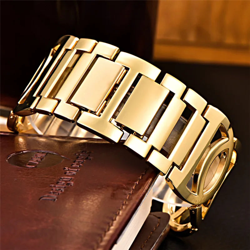 Luxury Brand Lady Gold Watches Full Stainless Steel Magic Women Bracelet Zegarki Damskie Znanych Marek Montre Vintage Femme 2024