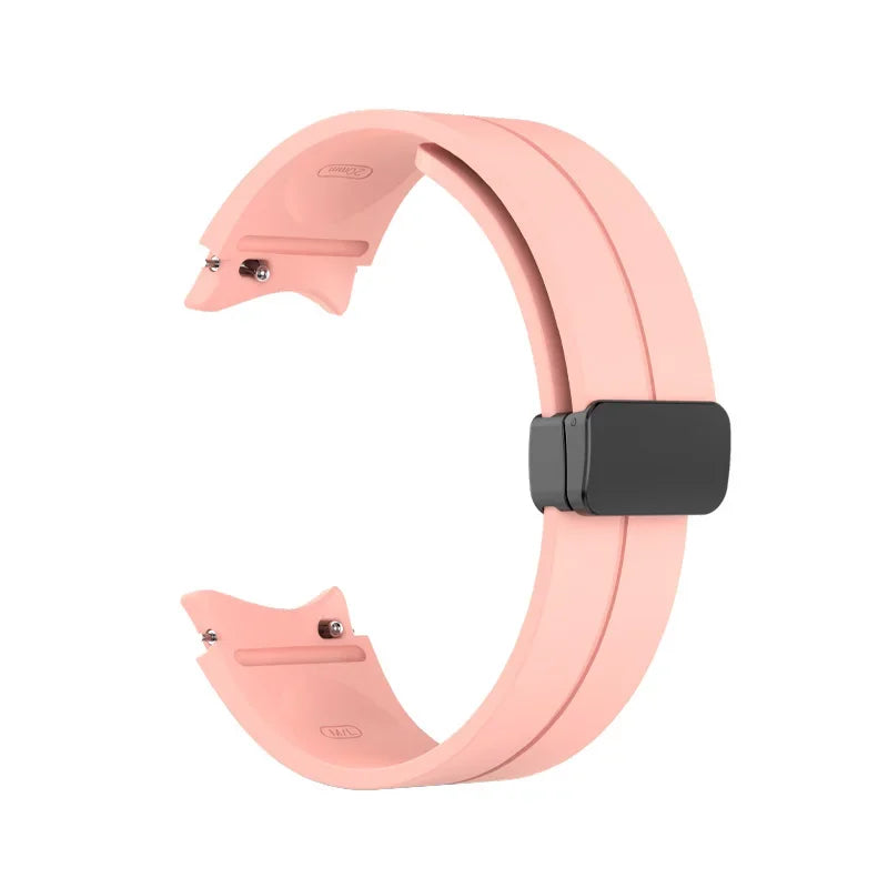 20mm Silicone Band For Samsung Galaxy Watch 6 Classic 47mm 43mm Pro 45mm Magnetic Buckle Bracelet Watch 4/5/6/7 44mm 40mm Correa