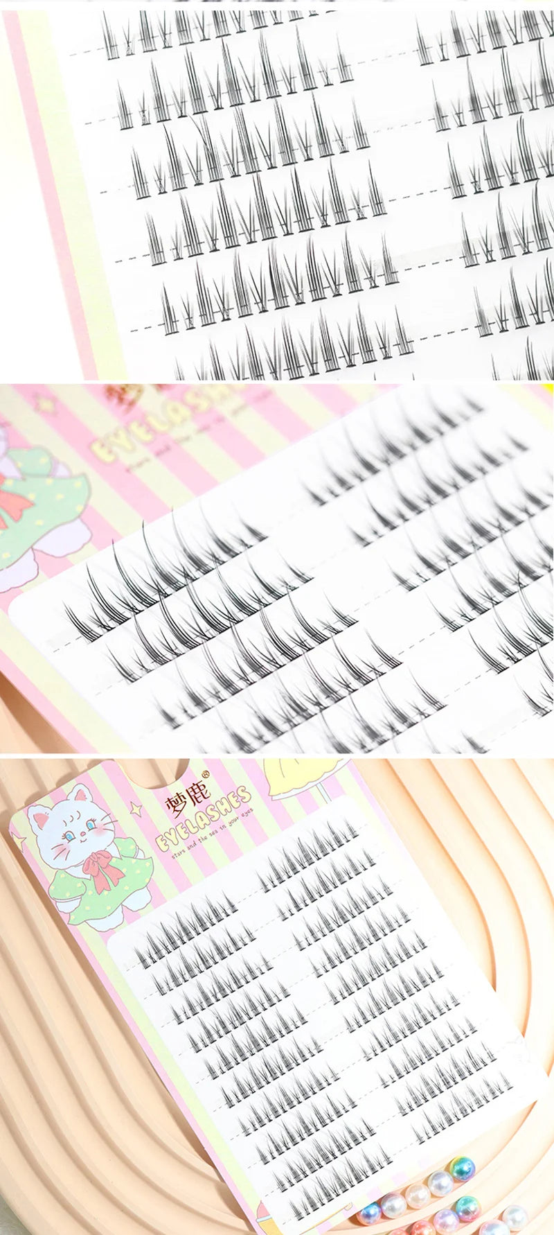 Brown Sunflower False Eyelashes Black Natural Manga Lashes Anime Eyelashes Large Capacity Eyelashes Extension Chinese Makeup