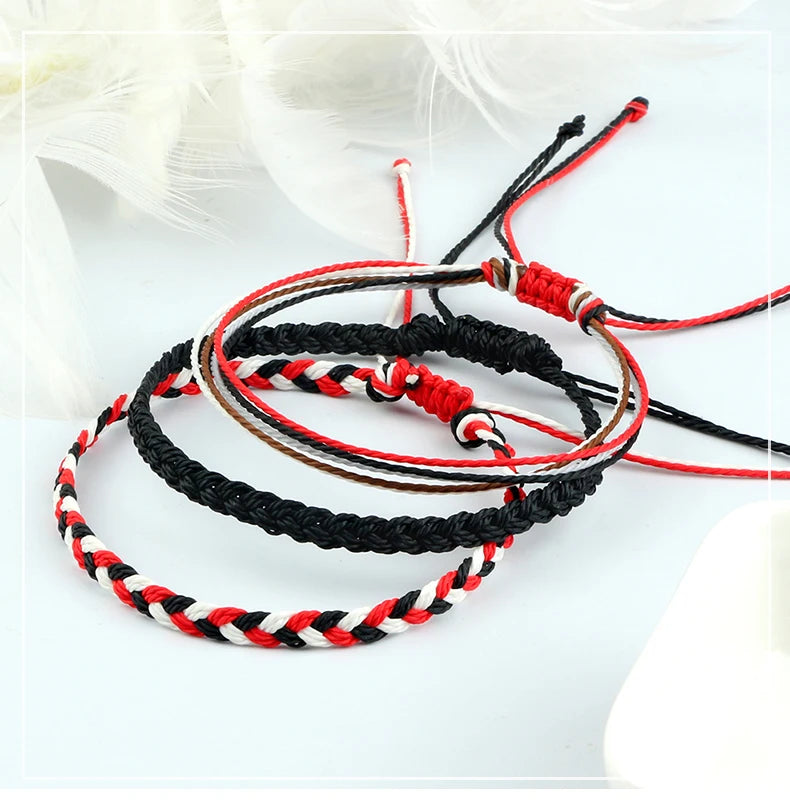 3Pcs/set Multi Color Tibetan Buddhist Bracelet Women Men Lucky Charm Adjustable Yoga Braided Rope Bracelets Friendship Jewelry