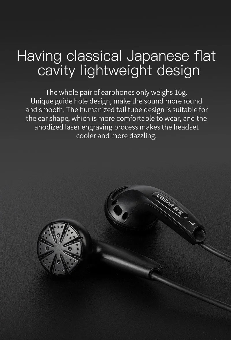 KBEAR Stellar HIFI Earphone 15.4mm Dynamic Driver In Ear Monitor Japanese PPS Flat Headset Music Game Earbuds Headphone KS1 KS2