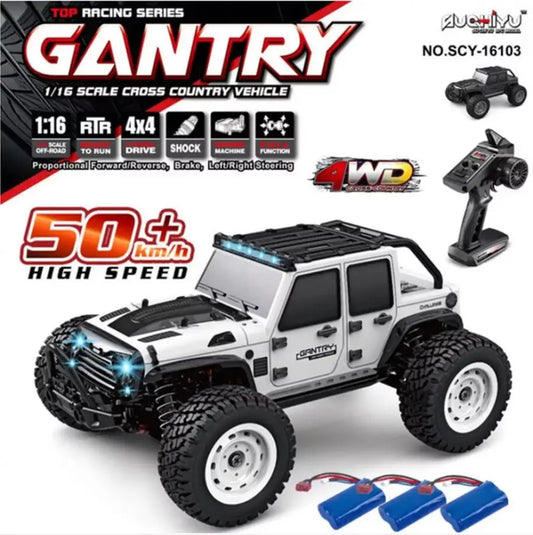 parkten RC Cars 2.4G 50 KM/H High Speed Racing With LED 4WD Drift Remote Control Off-Road 4x4 Truck Toys for Adults And Kids