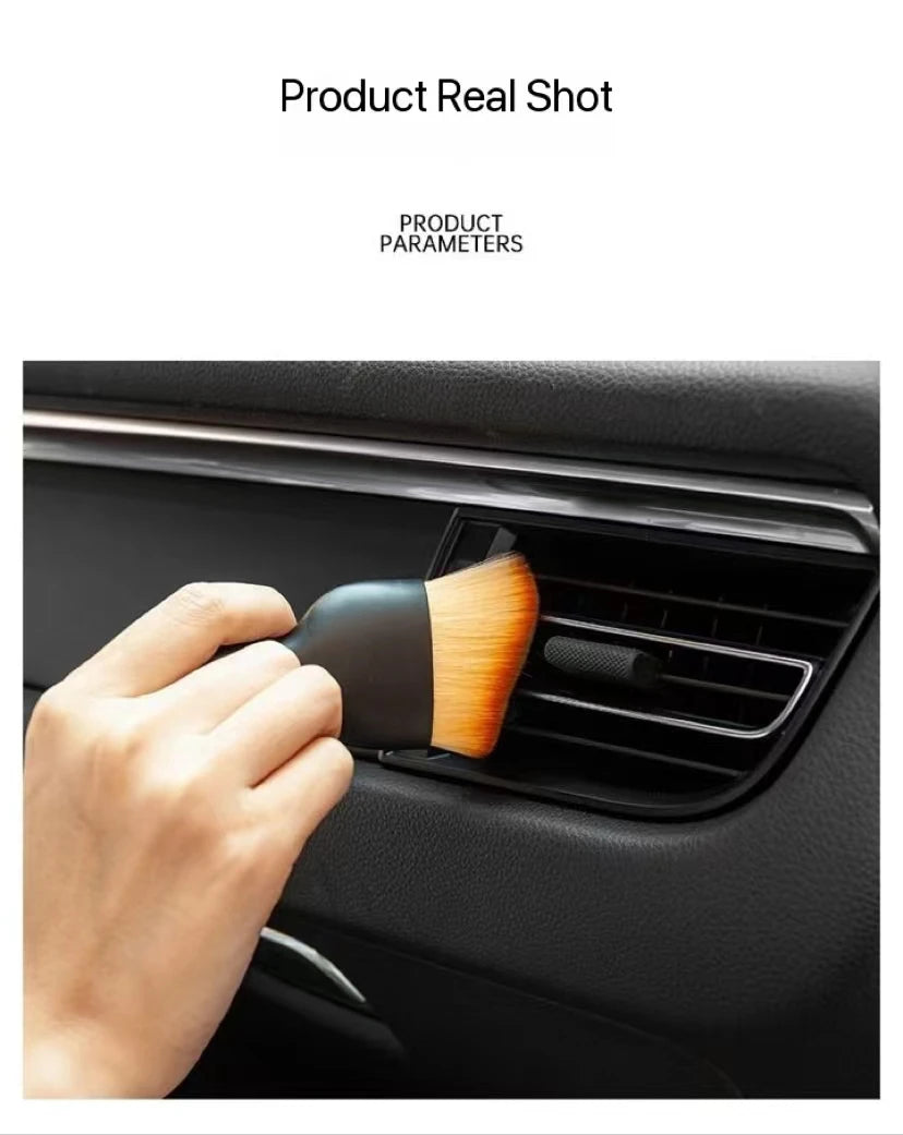 Car Air Vent Cleaning Soft Brush with Casing Car Interior Cleaning Tool Artificial Car Brush Car Crevice Dusting Car Detailing