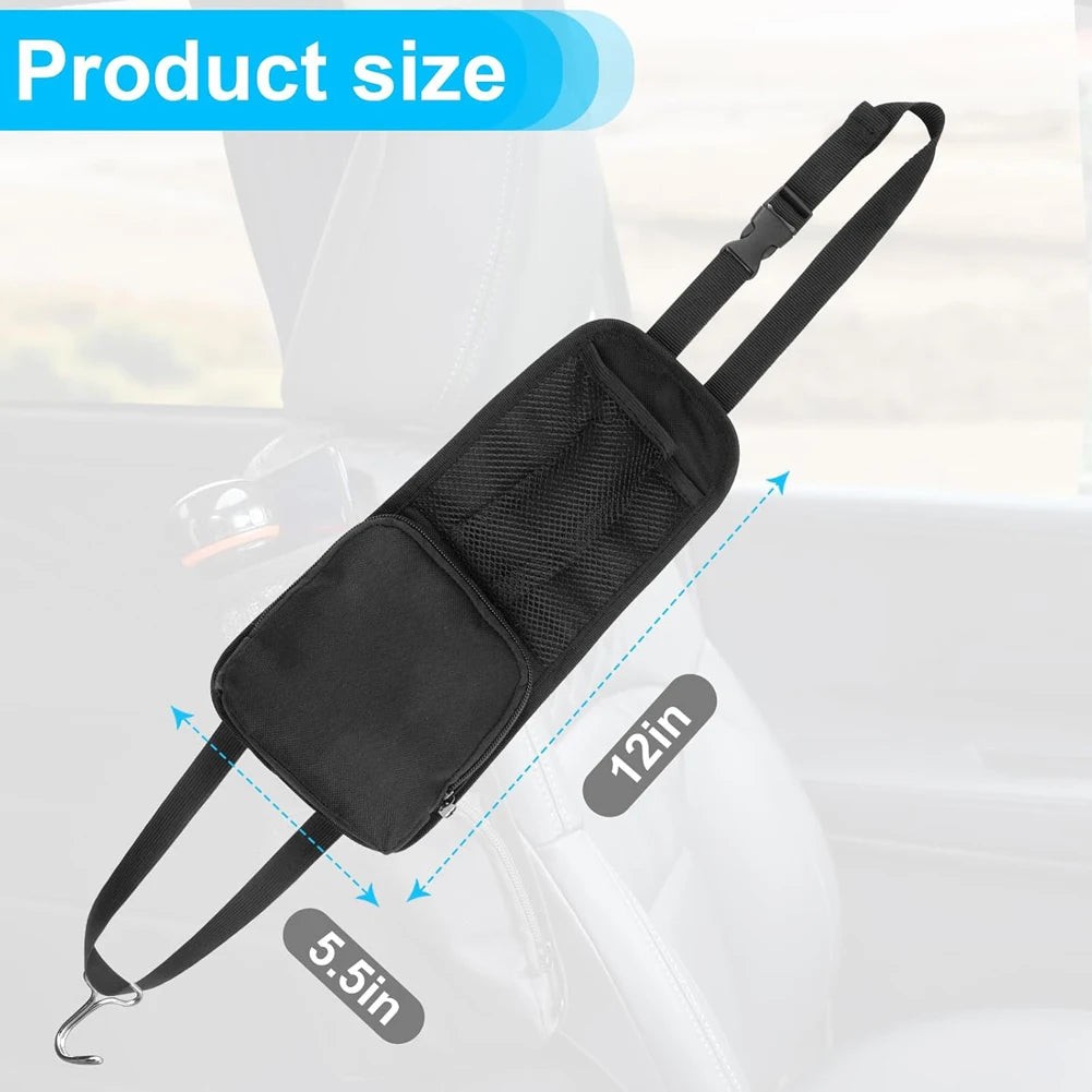 Phones Drink Sunglasses Stuff Holder Car Seat Storage Hanging Bag with Mesh Pocket Two Pockets Drink Holder for Cars SUVs Trucks