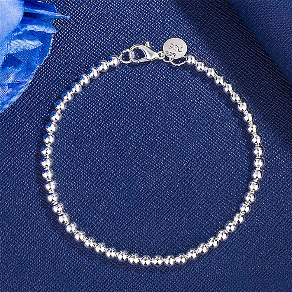 925 Sterling Silver Exquisite Solid Chain Bracelet Fashion Charm Women Men Solid Wedding Cute Simple Models Jewelry