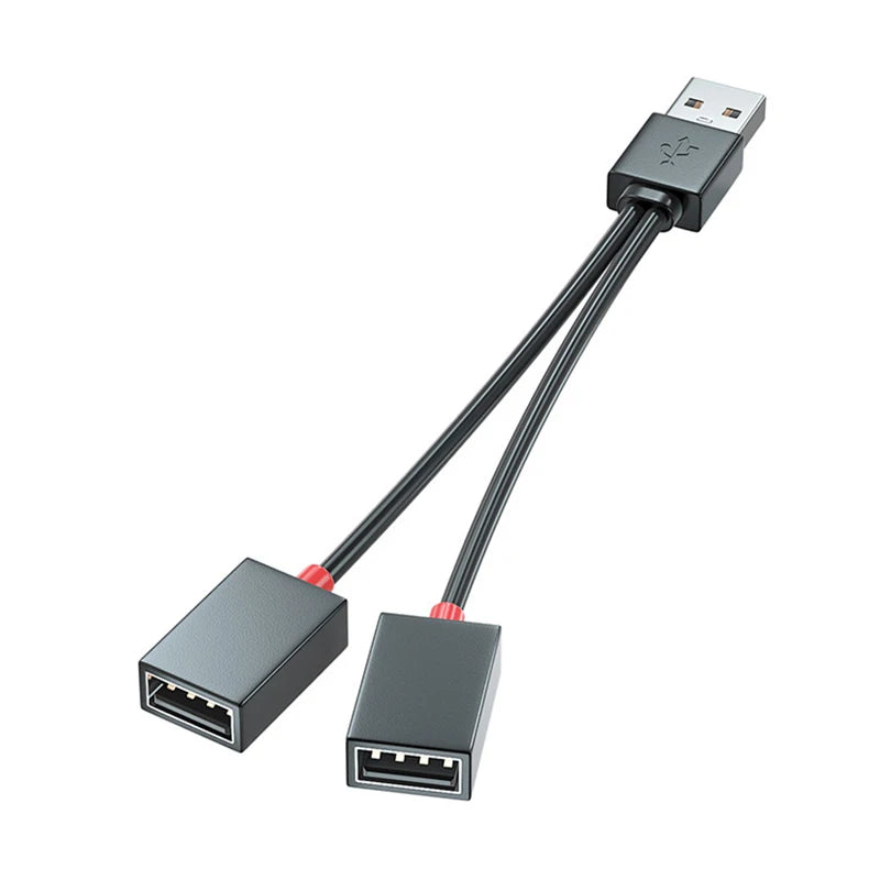 1 In 2 Out USB HUB Car USB Splitter Cable Multifunction Adapter Cord Charging Cable For Android Smart Phone