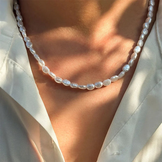 Baroque Alien Pearl Necklace Men's And woman Trendy and High end Necklace Collar Chain Accessories