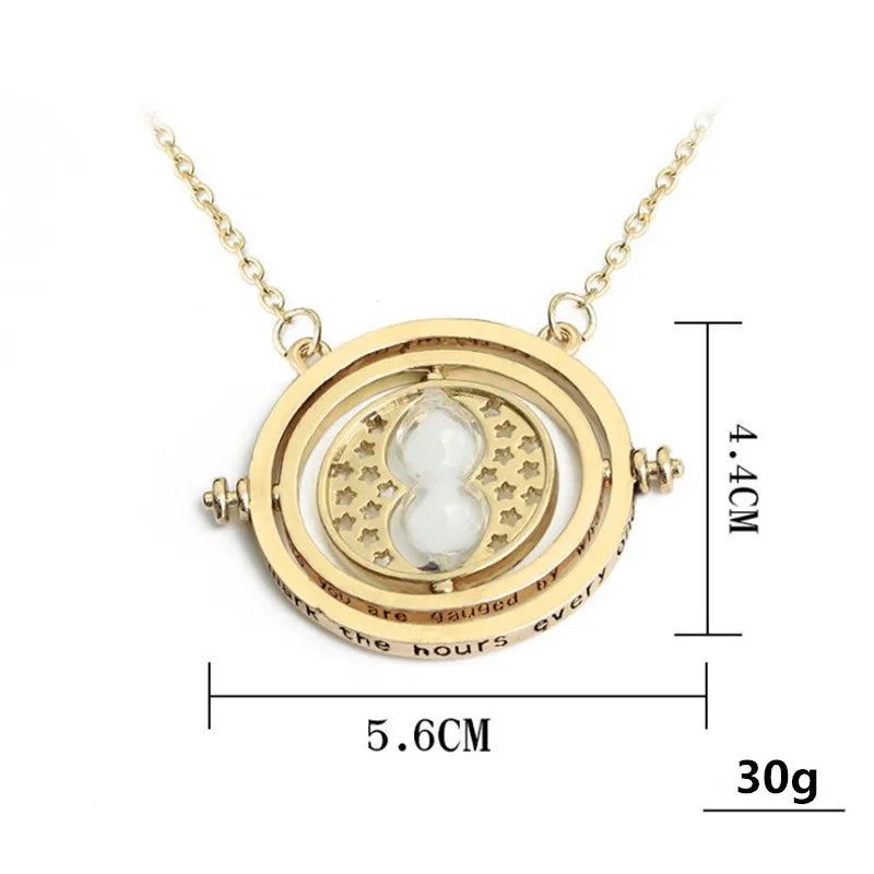 FIMAODZ Fashion Vintage Movie Jewelry Accessories Time Turner Hourglass Necklace Granger For Women Lady Girl Wholesale