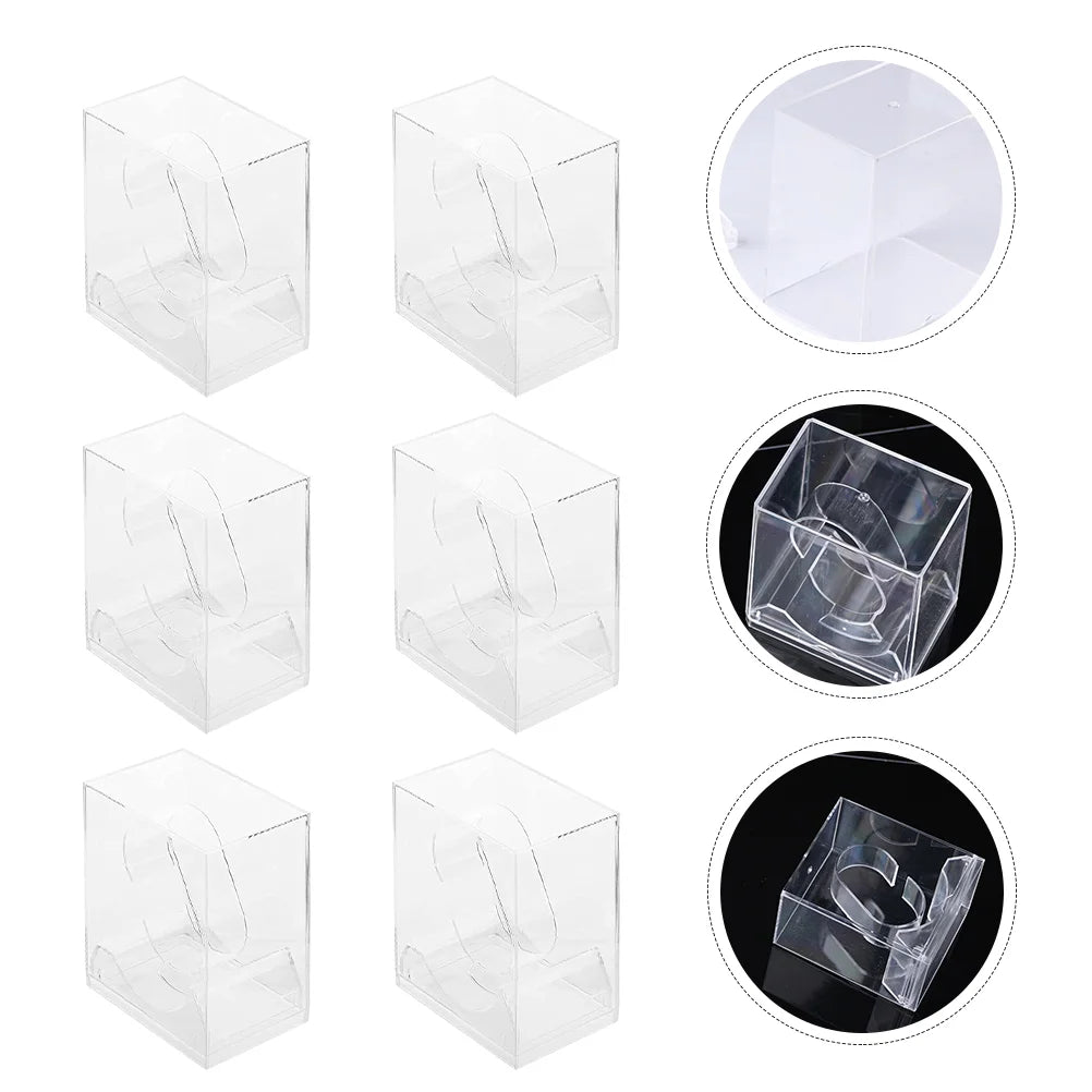 6 Pcs Watch Storage Box Decor Stand Delicate Holder Portable Gift Boxes Anti-scratch Case Display Plastic Man