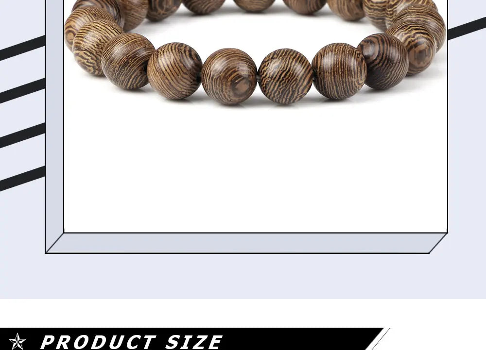 Natural Wooden Beads Bracelet Tibetan Buddha Rosary Handmade Bracelets Men and Women Yoga Meditation Prayer Beaded Jewelry Gifts