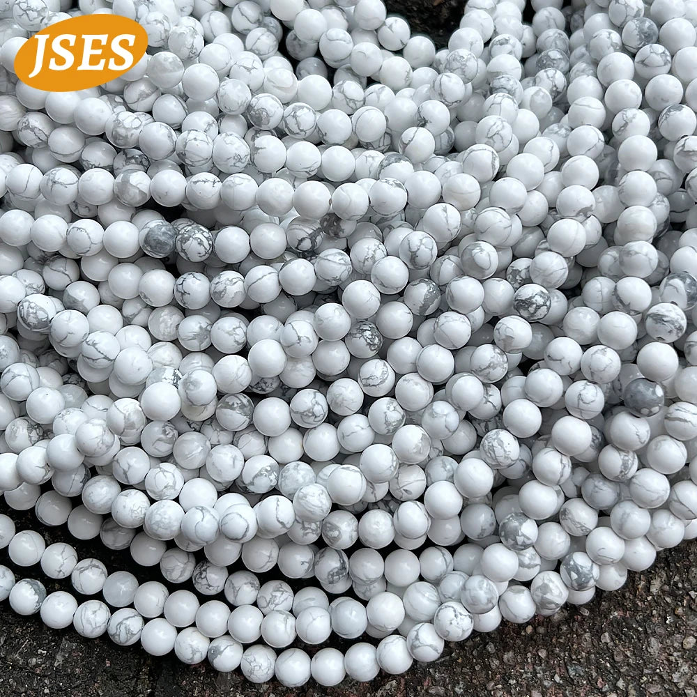 AA Natural White Howlite Turquoise Strand Loose Beads for Jewelry Making Bracelets Necklace DIY Beads Accessorries Wholesale