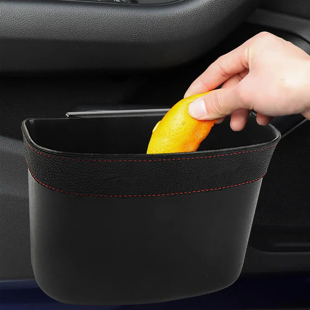 Car Trash Can With Hook Upgraded Hangings Car Garbage Can Leakproof Mini Vehicle Trash Bin For Trash Containing Car Stuff Storin