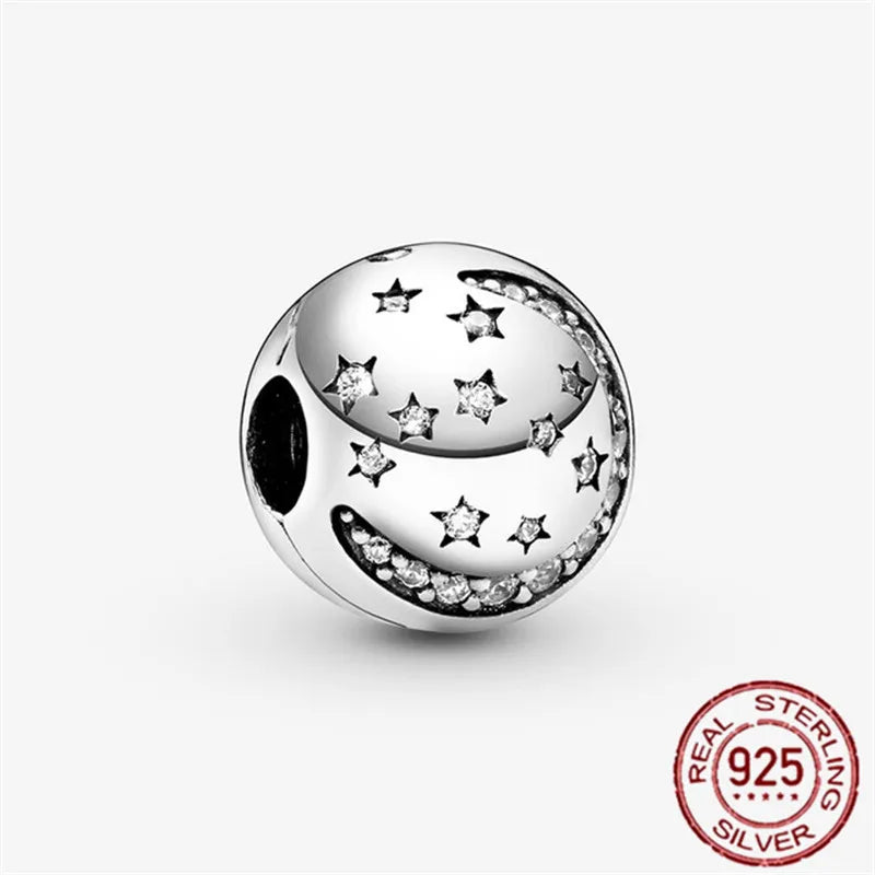 925 Sterling Silver Love Family Tree Snowflakes Dangle Beads Fit Original Pandora Charms Bracelets DIY Bead Women Jewelry Making