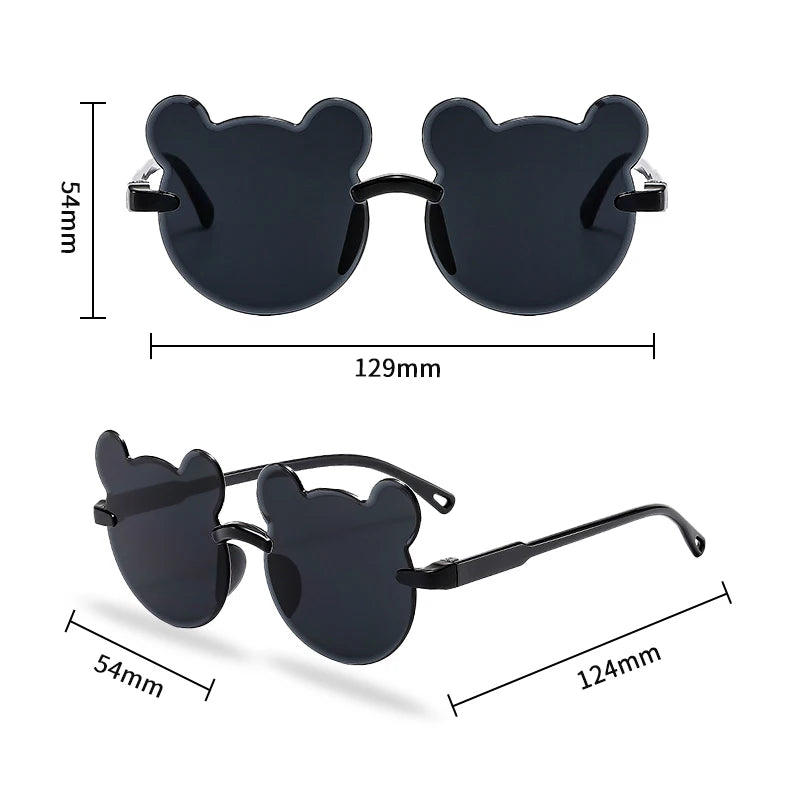 2023 New Children Cute Bear Shape Colors UV400 Sunglasses Baby Girls Lovely Outdoor Sun Protection Sunglasses Kid Sun Glasses